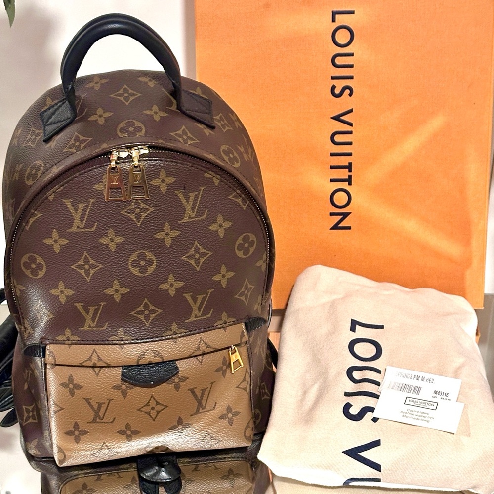 🆕😊💖🩷 Louis Vuitton Reverse Monogram Palm Springs Backpack PM